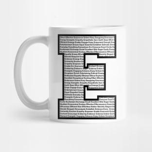 E Black Mug